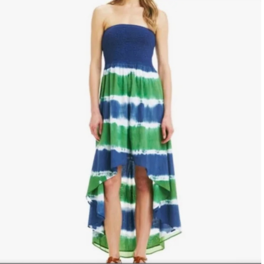 Michael Kors, blue and green tie-dye dress